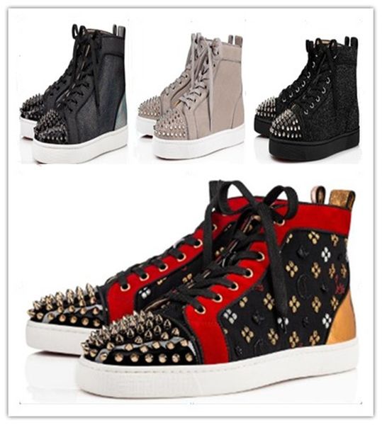 red sneakers with spikes