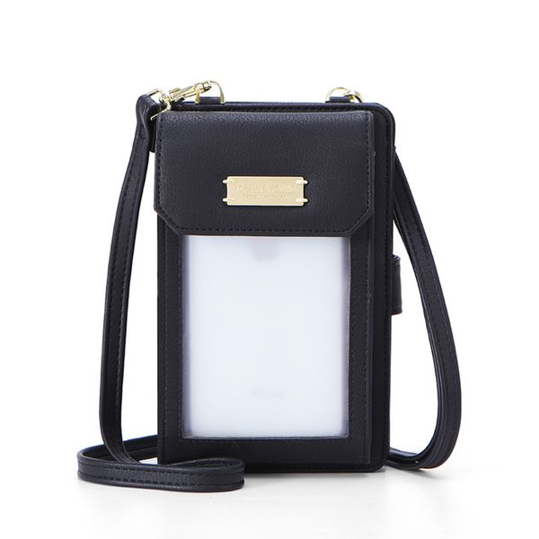Neu PU Leder Fälle Weich Handy Tasche Transparent Berührbar Mini!