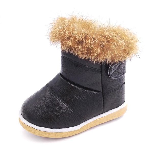 Final Sales Boys Toddler Winter Warm Snow Boots Casual Fur Lined Shoes Kids Baby