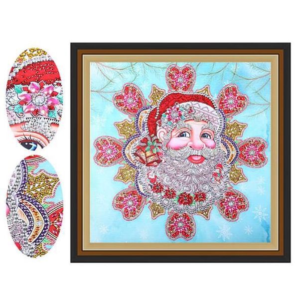 luckykyky 5D Fai da Te Diamante Pittura Mosaico Grinch Movie Poster Regalo di Natale Rotondo Pieno Diamante Ricamo Punto Croce Decorazioni per La Casa Regalo Senza Cornice 40X50cm