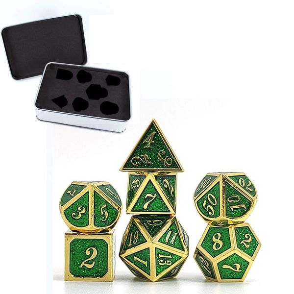 7pcs Transparent Sided Dice Poly Table Board Game Set TS
