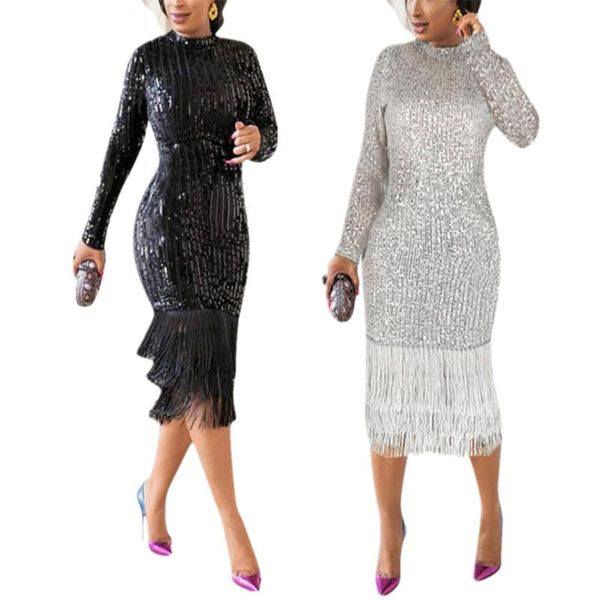 robe brillante longue