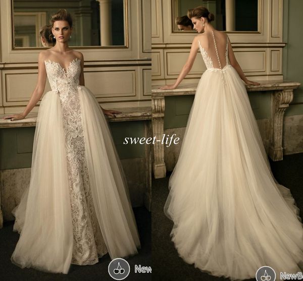 Discount Illusion Two One Wedding Gown 21 On Sale At Dhgate Com