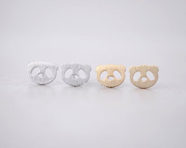 Holibanna Panda Ohrringe Sterling Silber S925 Cartoon Tier Ohr Ohrstecker f/ür Frauen Schmuck Geschenk 1 Paar