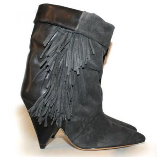 bottines daim franges homme