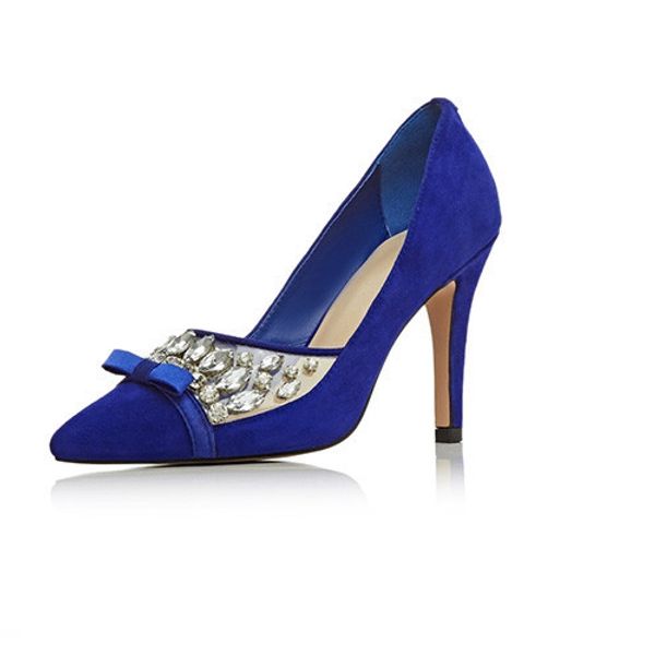 chaussure mariage femme bleu roi