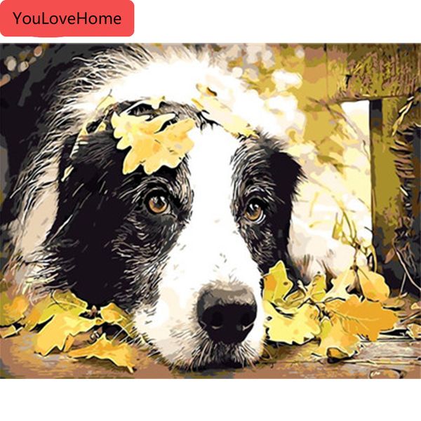 WOLF ANIMALI Fai Da Te Pittura da numeri Modern Wall Art dipinti a mano dipinto ad olio