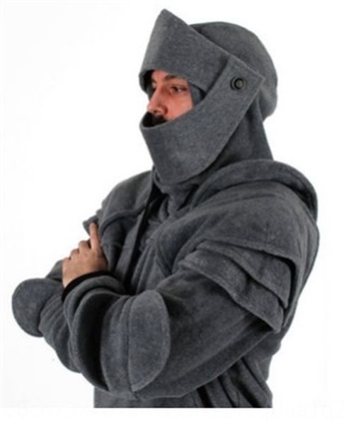 solid color men's retro drawstring knight sweater