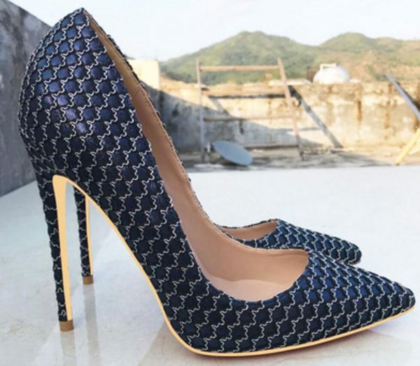 chaussure mariage bleu marine femme
