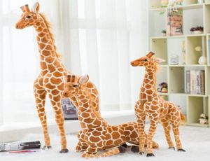 60120CM taille géante Simulation girafe jouets en peluche mignon animal en peluche doux vraie vie girafe poupée cadeau d'anniversaire pour enfants jouet Y20062849068