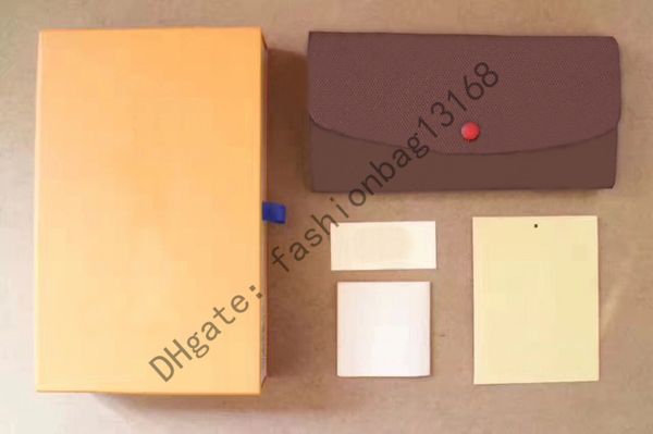 60136 portefeuilles de créateurs de luxe de haute qualité femmes classique style enveloppe long portefeuille sac à main carte de crédit avec boîte-cadeau qwert