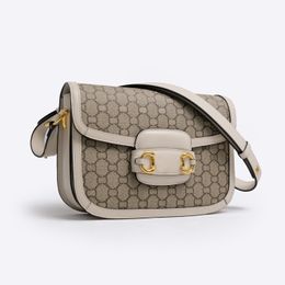 602204 Womens Saddle Horsebit 1955 Tassen G Cleo Canvas Geborstelde Clutch de Tote Bag Pochette Handtas Designer Schoudertassen Echt