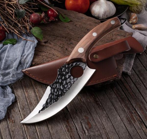 6039039 Caminaje de carnicero de carne Cuchería de acero inoxidable Cuchillo de cocina Forzado Forzado Forjado Cojada de cocina Camping1621349