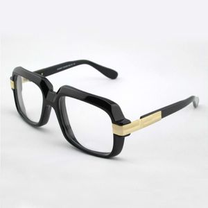 607 Klassieke brillen Bril Zwart frame Heldere lens Vintage zonnebrilmonturen UV400 Bescherming Oogkleding Unisex met doos2771