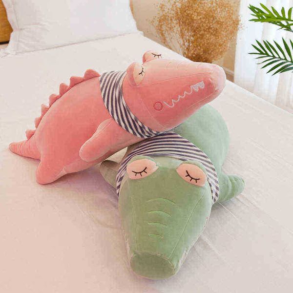 6090Cm mignon Simulation Crocodile en peluche jouet en peluche animaux doux en peluche oreiller poupée décoration de la maison cadeau pour les enfants J220729