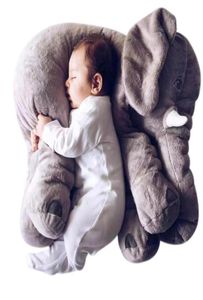 60 cm 40 cm doux en peluche éléphant oreiller bébé dormir dos coussin animaux en peluche oreillers nouveau-né poupée Playmate coussins enfants jouets S5092987