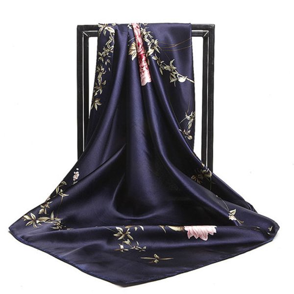 60 cm * 60 cm style japonais et coréen petit cercle d'amour mme C foulard en soie satiné foulards écharpe professionnel 444