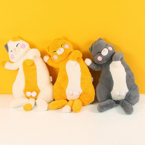 60 cm/75 cm japonés Kawaii suave gato de peluche juguetes Animal relleno muñecas niños regalo encantador gatos gordos almohada decoración del hogar