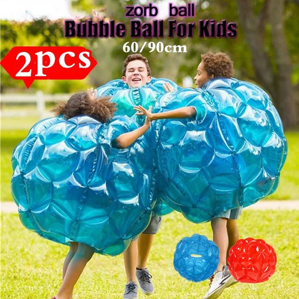 60cm 90cm Zorb Ball PVC Blueed Bubble Soccer Ballbump para niños Juego de juego al aire libre para niños.