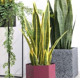 60 cm artificiel Sansevieria trifasciata grande taille plante tropicale de haute qualité cadeau succulent de décoration de maison de décoration exposition C06872026