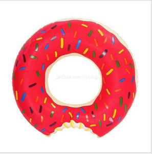 60 cm baby Zomer Water Speelgoed Donut Zwemvlotters Boei Opblaasbare Zwemring kinderen Zwembad Drijft Aardbei Donut zwemring