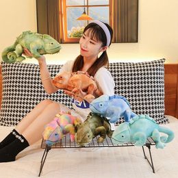 60 cm kameleon gevulde speelgoed dierenhagedissen poppen krokodil plush speelgoed voor jongensmeisjes creatieve persoonlijkheid simulatie cadeau la548