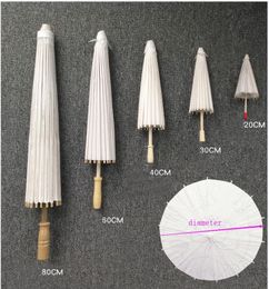 60 cm Chinees JapanseSepaper parasol papier paraplu voor bruiloft bruidsmeisjes feest gunsten zomer zon schaduw kind maat 10 stks