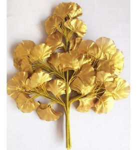 60 cm ginkgo biloba blad vijf takken Maidenhair bomen verlaat kunstmatige boom zijde tak stam bruiloft tuin decoratie GA161