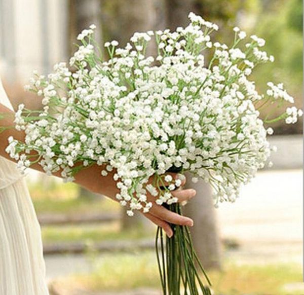 60cm Gypsophila Babys Souffle Artificielle Faux Soie Fleurs Plante Maison Décoration De Mariage 3 Couleur Blanc Beige Violet