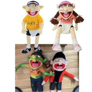 60 cm grote jeffy handpop pluche pop knuffel speelgoed figuur kinderen educatief geschenk grappig feest rekwisieten kerstpop speelgoed puppet 240329