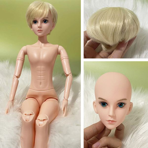 60 cm mâle bjd poupée 21 perruques mobiles conjointes ou têtes de poupée de maquillage ou givre de jouets de poupée pour enfants entiers