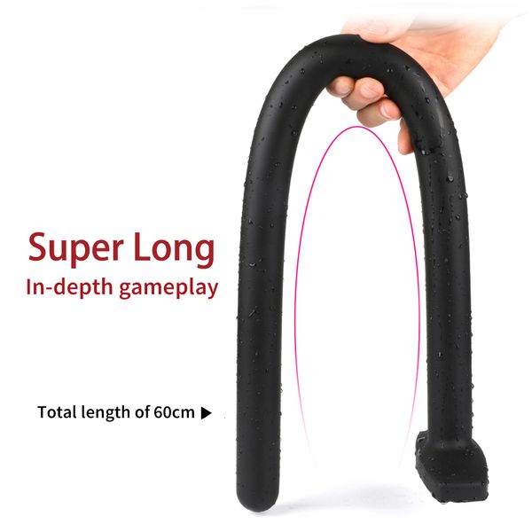 60cm Super Long Silicone Dildo Butt Plug Masseur De La Prostate Anus Dilatateur Anal Plug Pour Femmes Gay Hommes Masturbation Érotique Sex Toys Y191022