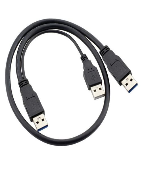 60 cm Super Speed USB 30 Power Y Cable 2 USB30 mâle à USB mâle pour disque dur externe5130580