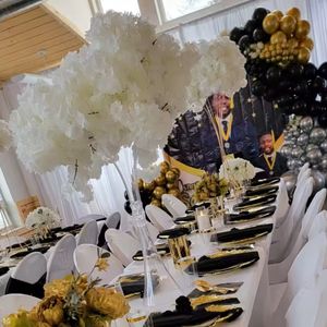 50cm / 60cm hoog) Heldere bruiloft kolom acryl vloer vaas bloemenstandaard kunstbloem bal bloem tafel middelpunt staat voor evenement 403