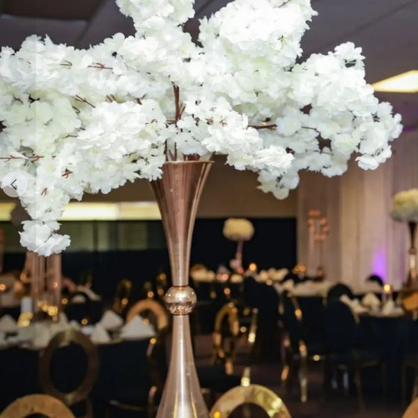 60 cm à 100 cm) Gold Vase Flowers Stand Table de mariage Table maître de la pièce maître
