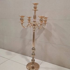 60 cm tot 120 cm) 5 stks/10 stks) 100 cm hoog) 5 Hoofd Gouden Kaarshouder Metalen Kandelaars Kandelaar Houder Voor Bruiloften Tafel Centerpieces Decoratie