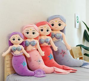 60cm150cm simulation sirène en peluche toys girls girls carton poisson poupées en peluche canapé coussin oreiller petite amie cadeaux d'anniversaire décor9519596