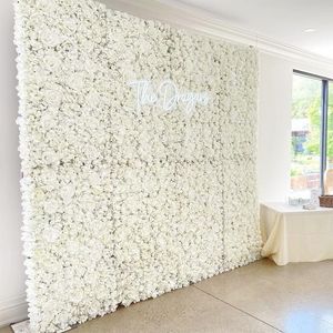 60 cm x 40 cm fleurs artificielles panneau mural pour fleur toile de fond fausses roses pour mur fête mariage douche nuptiale décoration extérieure