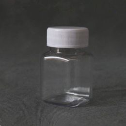 60g/60 ml Plastic Lege Fles Vierkante Huisdier Geneeskunde Pil Monster Verpakking Flessen snelle verzending F596 Mrtqv