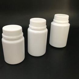 60G 80G 100G Solid White Pill Fles W / Scheurend GLB Hard Plastic PE Medical Grade Scharnier Top Medische Fles
