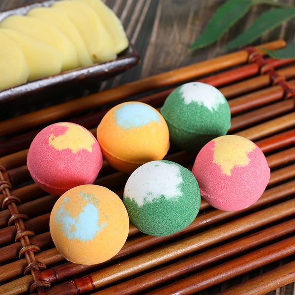 60g Bain moussant Boule de sel Explosion Naturel Floral Menthe Rose Lavande Huiles essentielles Bathbombs Fizzers Douche Steamers Bain Bombe DH8676