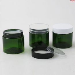 60g VIDE VIDE VIDE GREEN PET CRAME BOTTE BOTTE 2oz Regilable Emballage cosmétique avec couvercles en plastique Blanc Black Cap 50pcshigh Qualty JPMGV