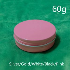 60g Rose Argent Noir Or Blanc En Aluminium Pot Rechargeable Cosmétique Crème Cire Bouteille 100g Vide Lotion Conteneur Livraison Gratuite