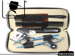 Tijeras profesionales Smith Chu de 60 pulgadas, tijeras para cortar cabello, tijeras para adelgazar, maquinilla de afeitar para salón, juego de barbero con estuche 8088410