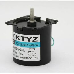 60ktyz 14W AC Permanente Magneet Synchrone Motor 110V/220V Motor Miniatuur Lage Snelheid Grote Koppel Kleine Motor