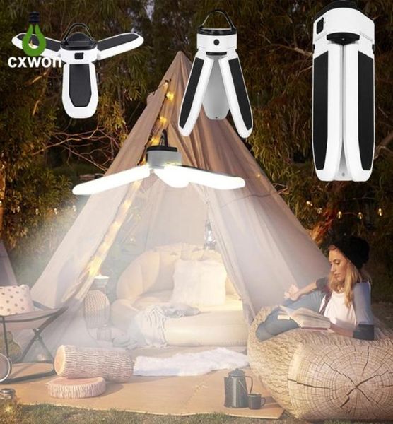 Luz alimentada por energía Solar de 60LED, lámpara de Camping recargable por USB, linterna plegable de 3 hojas, iluminación interior y exterior impermeable 1572520