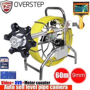 60m 9mm DVR Riool Camera 50mm Autoself Leving Endoscoop Inspectie Camera's Met Meter Teller