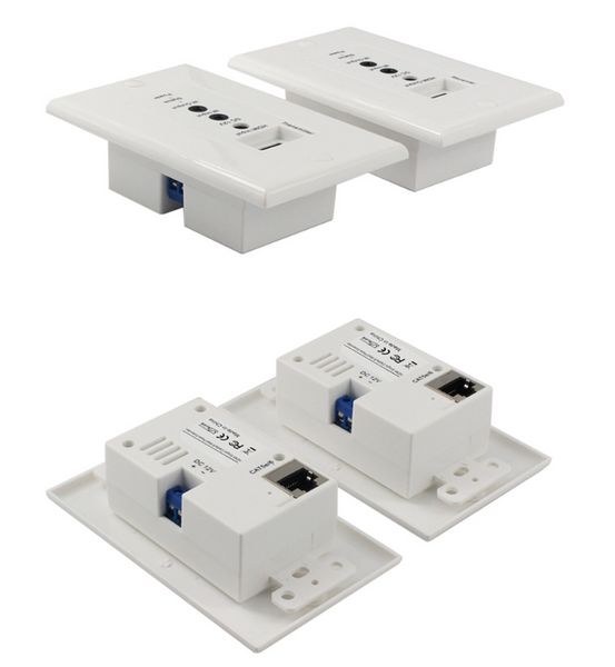 Prolongateur de câble réseau mural 60 m HMDI vers RJ45 avec support de montage prolongateur à distance Prolongateur HDMI UTP 60 m vers prolongateur de câble réseau RJ45 avec contrôle infrarouge IR