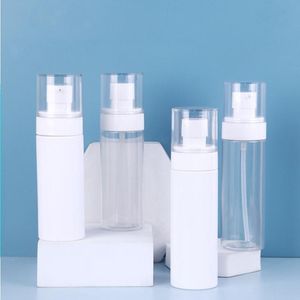 60ml 100ml Desinfectante de manos blanco Botella de spray Cosmético Viaje Recargable Cuidado de la piel Botellas de loción de plástico con bomba Rusol