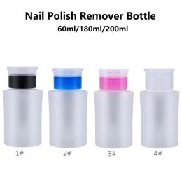 60ml 180ml 200 ml Botella de remojo de uñas Empuje por botella de dispensador de bomba bloqueable vacío para esmalte de uñas y desaceleración de maquillaje